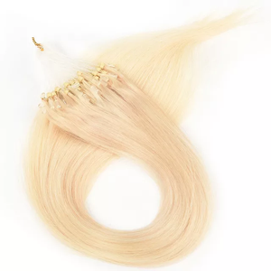 <b>Micro</b> Loop Hair <b>Extensions</b> russian Human Hair light color blonde Double Drawn Invisible <b>Micro</b> Beads Link Long Lasting For Women - Product Image 5
