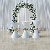 Prix usine blanc noir métal cylindre Dessert Table or présentoir gâteau socle pour la décoration de mariage