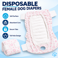 Vente en gros usine Couches jetables pour chien femelle, avec dessus doux, noyau haute absorption et ajustement élastique pour la protection quotidienne