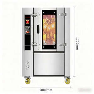 Rôtissoire électrique <span class=keywords><strong>professionnelle</strong></span> en acier inoxydable pour restaurant pour rôtir le poulet et le canard au four - Product Image 5