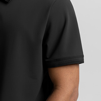 Vractive Vente en gros T-shirt de sport décontracté à manches courtes boutonné en Spandex/Nylon respirant et anti-humidité pour homme
