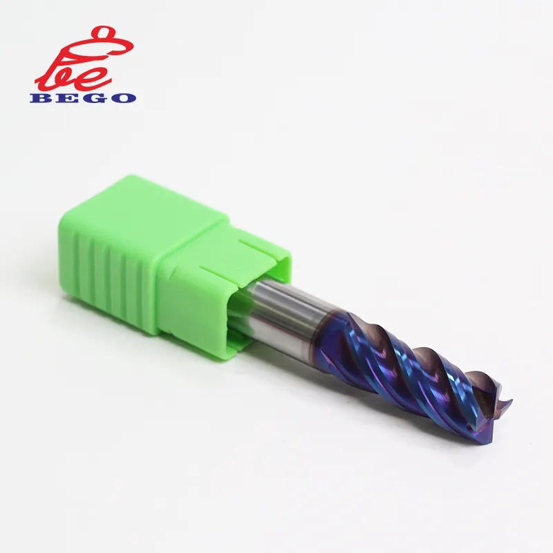 HRC65 Slotting Cutting Tool 4 Flute Square Endmills for Steel Milling