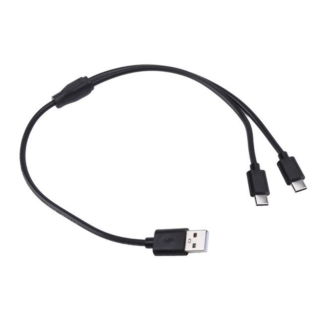 2 in 1 USB a to Dual Type C/ Micro Cable Splitter Y Fast Charging Cable Power Cord for Cell Phone