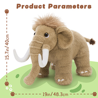 Peluche MorisMos neutre de 40cm, conception personnalisée, animal préhistorique, cadeau mignon, sur le thème de l'âge de glace