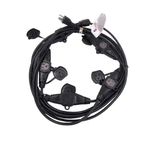 Multi-socket power distribution extension cord for grow lightings