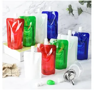 50 150 500ml Custom Printed Spout Bag Shock Resistance Stand Up Bag With Nozzle For Cosmetics