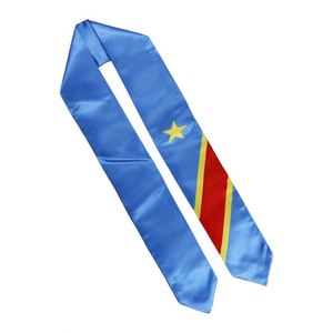 ผ้าพันคอสำเร็จการศึกษาสำหรับผู้ใหญ่ ผลิตจากโพลีเอสเตอร์ซาติน 100% สำหรับงานศึกษาต่อต่างประเทศของคองโก - Product Image 1