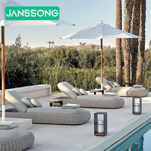 Ensemble de mobilier d'extérieur en aluminium, chaise longue d'hôtel, mobilier de patio, chaises longues modernes, transats d'extérieur en corde tressée, ensembles de <span class=keywords><strong>jardin</strong></span> - Product Image 5