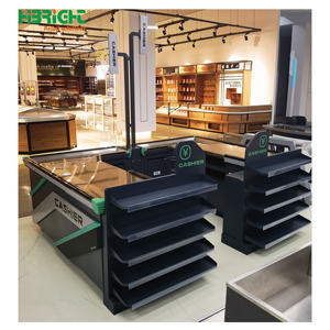 Nouvelle <span class=keywords><strong>caisse</strong></span> de supermarché en acier personnalisée bon marché de la Chine avec porte-affiche comportant un affichage de logo - Product Image 1