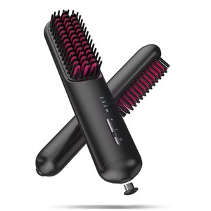 <span class=keywords><strong>Brosse</strong></span> <span class=keywords><strong>lissante</strong></span> sans fil portable <span class=keywords><strong>pour</strong></span> homme, <span class=keywords><strong>brosse</strong></span> à <span class=keywords><strong>barbe</strong></span> <span class=keywords><strong>chauffante</strong></span> rapide, mini peigne chauffant électrique - Product Image 1