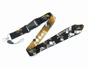 En gros, lanières de football américain et de club de football, longues, à transfert thermique <span class=keywords><strong>d</strong></span>égradé, porte-clés, porte-badges professionnels en métal, avec boucle métallique en fer forgé - Product Image 2
