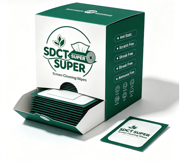 High Quality Custom Logo Anti-Static Travel Non-Woven Mobile Phone Laptop Electronic Screen Cleaning Wipes Individually Packaged