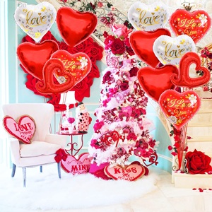 Lot de 12 ballons en forme de cœur de 18 pouces pour la Saint-Valentin, ballons en forme de cœur pour <span class=keywords><strong>d</strong></span>écorations romantiques de soirée spéciale - Product Image 6