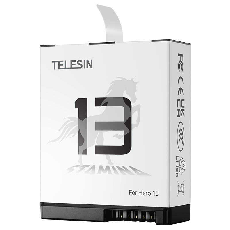 Telesin is compatible with gopro13 high-performance low-temperature battery for skiing and long endurance, suitable for <strong>Hero13</strong> a