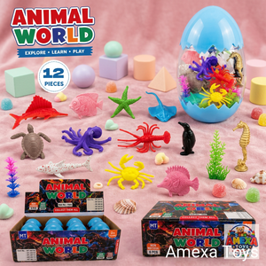 JR MS INDUSTRIES Animal World - Juego de 12 Figuras de PVC de Criaturas Marinas, Regalo Coleccionable para Niños, Preventa, 7-12 Meses - Product Image 2