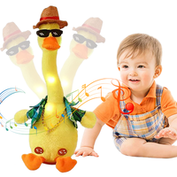 Jouet en peluche pour bébé chantant électrique, 30 cm, vente en gros, canard dansant dans l'espace, style bohème, jaune,