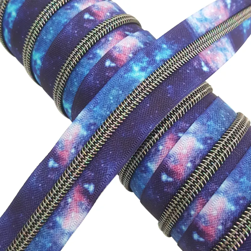 Nylon Zipper New Design #5 Rainbow Teeth Nylon Coil Zipper Long Chain For Sewing