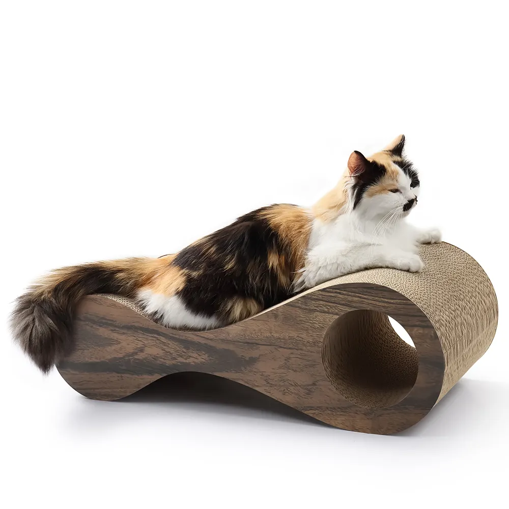 8-образный гофрированный картон с круглыми отверстиями, кошачья кровать для игривых кошек