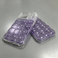 Coque de téléphone en TPU à texture 3D de luxe 2026 avec design antichoc, coque souple à couverture intégrale pour iPhone 15/16/17