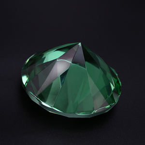 Fg18011 ग्रीन रत्न ग्लास हीरा आकार भाग्यशाली क्रिस्टल - Product Image 5