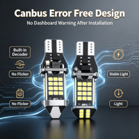 HOLY T15-2016-45SMD Feu de recul LED à éclairage multi-faces 45PCS 2016 SMD avec décodage Canbus Blanc 6000K 65W 12V pour voiture
