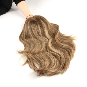 Topper de encaje suizo de lujo con nudos de blanqueado individual, 100% cabello humano europeo, para mujer, con base de seda y balayage frontal de encaje. - Product Image 2