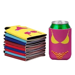 Best-seller Porte-canette glacière personnalisé OEM Manchon pour bouteille de bière Refroidisseur de canette en néoprène avec logo imprimé par sublimation - Product Image 1