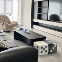 Moderner Italienischer Minimalistischer Schwarzer Couchtisch/Beistelltisch für Eingangsbereiche Maßanfertigung Möglich Langlebiger Stahl für den Heimgebrauch