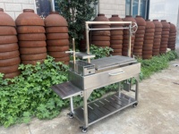 Barbecue portable au charbon de bois Santa Maria argentin avec roues pour la maison et le camping