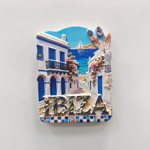 Imanes de Resina Epoxi Personalizados de Fabricante, Imanes de Nevera 3D de Santorini, Recuerdos de España, <span class=keywords><strong>Ibiza</strong></span>, para Regalos Turísticos - Product Image 3
