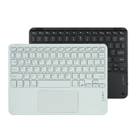 Keyboard ajaib nirkabel portabel, Keyboard nirkabel BT Mini Ultra ramping dengan Touchpad untuk Tablet