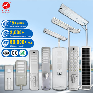 Lampione <span class=keywords><strong>Solare</strong></span> Integrato ad Alta Luminosità <span class=keywords><strong>con</strong></span> Impermeabilità IP65, 300W 400W 500W, Lampada <span class=keywords><strong>LED</strong></span> da Esterno in Alluminio - Product Image 4