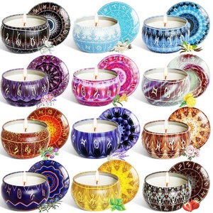 Bougies parfumées en métal avec impression sérigraphique de luxe, vente en gros, pots à bougies avec couvercle - Product Image 3