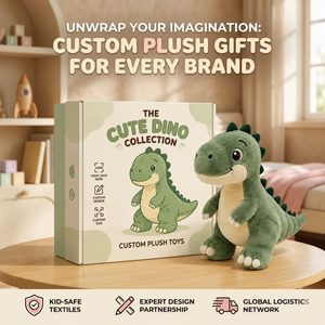Peluche de Dinosaurio Personalizado, Juguete de Peluche Suave para Niños, Regalo de Peluche de Dibujos Animados, Decoración para el Hogar, Bajo MOQ, ODM, OEM, Poliéster - Product Image 6