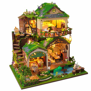 Forêt <span class=keywords><strong>de</strong></span> contes <span class=keywords><strong>de</strong></span> fées à faire soi-même, modèle d'assemblage <span class=keywords><strong>en</strong></span> bois fait main, cadeau d'anniversaire créatif, vente <span class=keywords><strong>en</strong></span> gros, à partir <span class=keywords><strong>de</strong></span> 14 ans, 30,5x23x30cm - Product Image 1