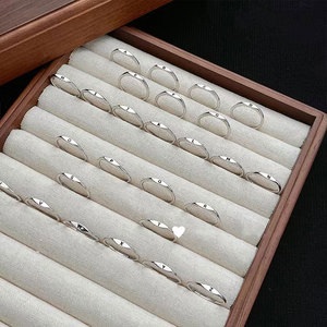 Nouvelle arrivée 2023, <span class=keywords><strong>bague</strong></span> en argent brillant tendance, simple, unie, pour l'<span class=keywords><strong>index</strong></span>, <span class=keywords><strong>bague</strong></span> significative avec 26 lettres pour femmes - Product Image 4