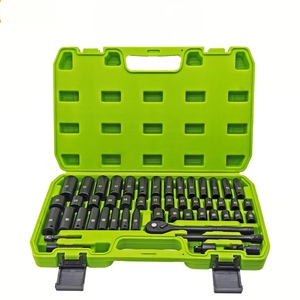 Personalizzabile 50 pz resistente 1/2 \ "con finitura cromata presa a cricchetto manico in plastica nera profonda chiave di riparazione per auto OEM - Product Image 2