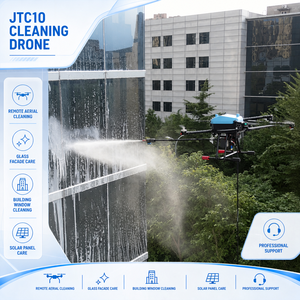 Drone de nettoyage aérien UAV pour façades de bâtiments, nettoyeur de surfaces murales extérieures, équipement télécommandé pour l'entretien des propriétés commerciales - Product Image 1