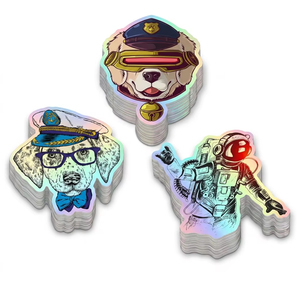 Custom Waterproof <strong>Vinyl</strong> Rainbow Shiny Laser <strong>Decals</strong> for Laptop Water Bottle Die Cut Holographic Stickers - Product Image 4