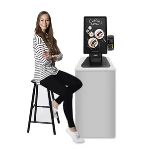 Accept one piece order 21.5 inch android restaurant lcd touch screen monitor 4k self ordering payment kiosk