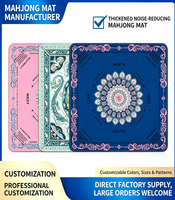Tapis antidérapant en caoutchouc pour Mahjong, couverture de table de jeu carrée à réduction de bruit pour le jeu de Mahjong américain