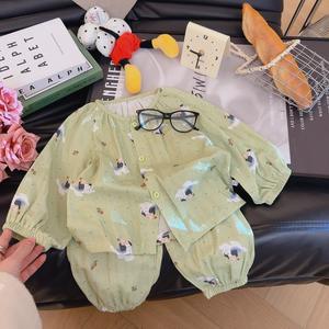 Conjunto de Ropa para Niños de 1 a 18 Años, <span class=keywords><strong>Pijama</strong></span> de Verano para Niños, <span class=keywords><strong>Pijama</strong></span> de Algodón para Niñas, Ropa Infantil de Algodón Puro - Product Image 6