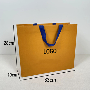 Sac en papier kraft brun avec poignée en corde de coton, impression numérique, logo personnalisé, estampage à chaud doré, sac de shopping de luxe pour entreprise - Product Image 3