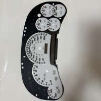 Film Overlay Pengganti Touchgoal TG-CD-09 Universal untuk Panel Instrumen Mobil, Pemasangan Permukaan untuk Kecepatan MPH, RPM, Bahan Bakar, Suhu Oli