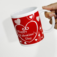 Tasse en céramique pour la Saint-Valentin, motif « Feliz Dia De San Valentin » en espagnol, tasse à café imprimée, vente en gros pour les professionnels