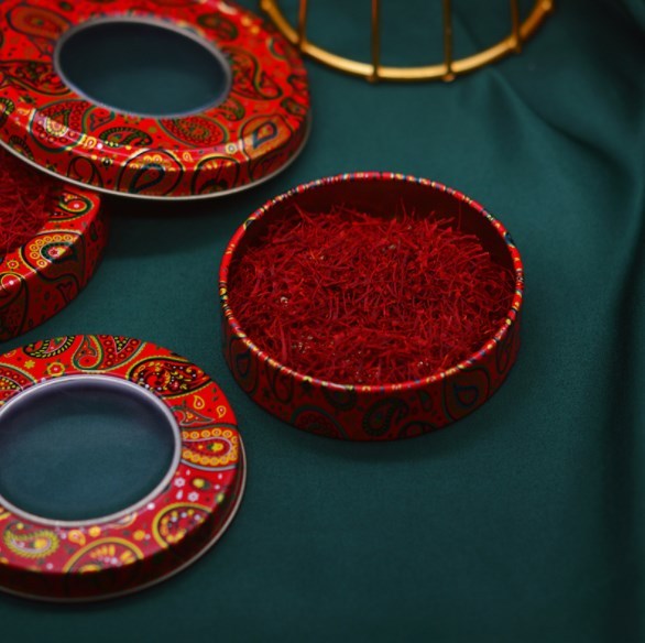Custom 1g 2g 5g 10g New Design Small Round Blank Metal Packaging Tin Boxes for Saffron