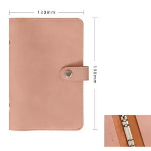 Cuaderno de cuero sintético A6, bolsa de bolsillo transparente con hojas sueltas, impermeable, gran oferta