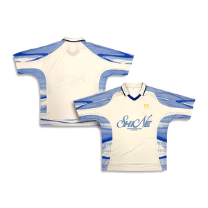 Op Maat Gemaakte 100% Katoenen Sublimatie Bedrukt Unisex Retro Voetbalshirt - Product Image 1