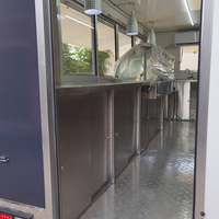 Remorques de restauration mobiles personnalisables de 480 cm entièrement équipées pour la vente de pizzas, hamburgers et glaces