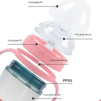 Biberon en silicone sans BPA 150ml à col large, biberon anti-colique pour nouveau-né